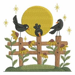 Folk Art Crow machine embroidery designs