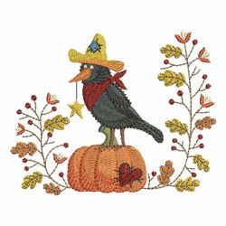 Folk Art Crow 02 machine embroidery designs