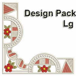 Heirloom Flower Corner(Lg) machine embroidery designs