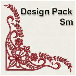 Fancy Redwork Corners(Sm) machine embroidery designs