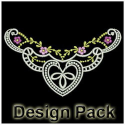 Candlewicking Flower Corners machine embroidery designs