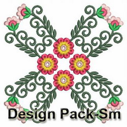 Heirloom Flower Quilt 2(Sm) machine embroidery designs