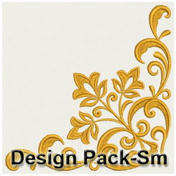 Heart Floral Damask Corner(Sm) machine embroidery designs