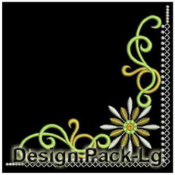 Heirloom Flower Corners(Lg) machine embroidery designs