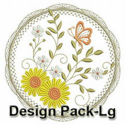 Butterfly With Floral(Lg) machine embroidery designs