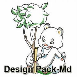 Vintage Gardening Bears(Md) machine embroidery designs