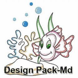 Vintage Sea Friends(Md) machine embroidery designs