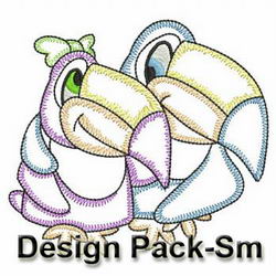 Vintage Toucans(Sm) machine embroidery designs