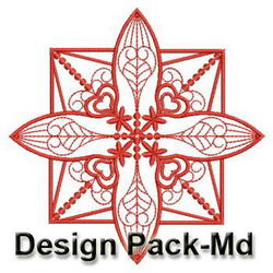 Fantasy Redwork Quilt(Md) machine embroidery designs