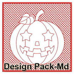 Halloween Pumpkin Quilt(Md) machine embroidery designs