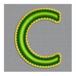 Golden Applique Alphabets 03 machine embroidery designs