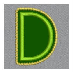 Golden Applique Alphabets 04 machine embroidery designs