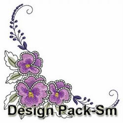 Exotic Floral Corner(Sm) machine embroidery designs