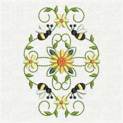 Bee Block Decorations 02 machine embroidery designs