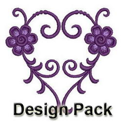 Heirloom Purple Flowers machine embroidery designs