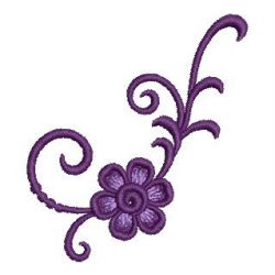 Heirloom Purple Flowers 02 machine embroidery designs