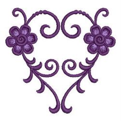 Heirloom Purple Flowers 03 machine embroidery designs