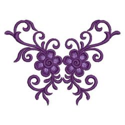 Heirloom Purple Flowers 07 machine embroidery designs