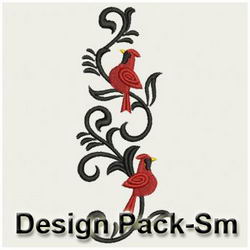 Elegant Heirloom Cardinals(Sm) machine embroidery designs