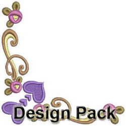 Rose Corner machine embroidery designs