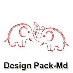 Redwork Good Friends(Md) machine embroidery designs