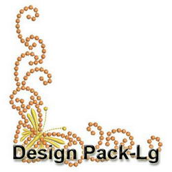 Butterfly Candlewicking Corners(Lg) machine embroidery designs