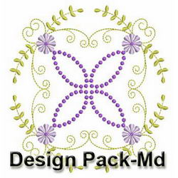 Fancy Purple Flower Quilts(Md) machine embroidery designs