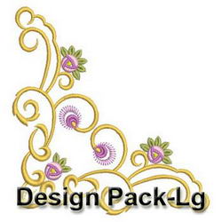 Golden Rose Corners(Lg) machine embroidery designs