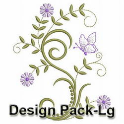 Swirly Flowers(Lg) machine embroidery designs