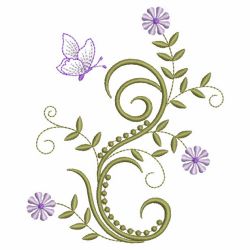 Swirly Flowers 02(Lg) machine embroidery designs