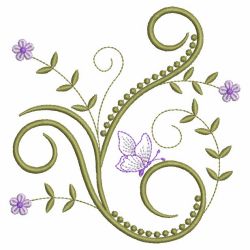 Swirly Flowers 03(Md) machine embroidery designs