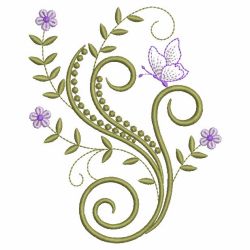 Swirly Flowers 05(Md) machine embroidery designs