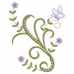 Swirly Flowers 09(Lg) machine embroidery designs