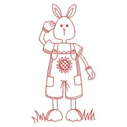 Garden Rabbit Redwork 06(Lg) machine embroidery designs