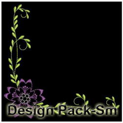 Floral Corner Embellishments 2(Sm) machine embroidery designs