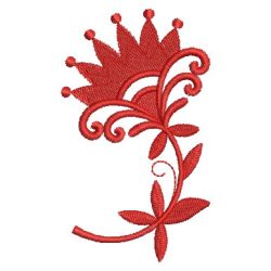 Redwork Damask Flowers 05 machine embroidery designs