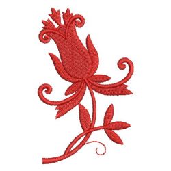 Redwork Damask Flowers 06 machine embroidery designs