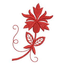 Redwork Damask Flowers 09