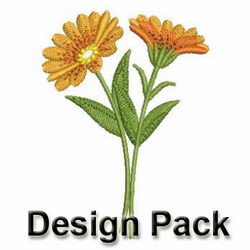 Heirloom Calendula machine embroidery designs