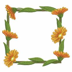 Heirloom Calendula 02 machine embroidery designs