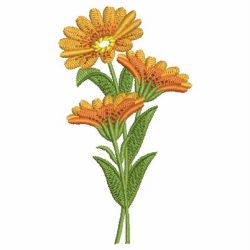 Heirloom Calendula 07 machine embroidery designs