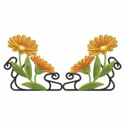 Heirloom Calendula 08 machine embroidery designs