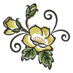 Heirloom Watercolor Flowers 01 machine embroidery designs