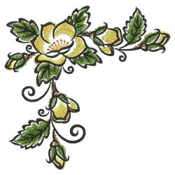 Heirloom Watercolor Flowers 03 machine embroidery designs