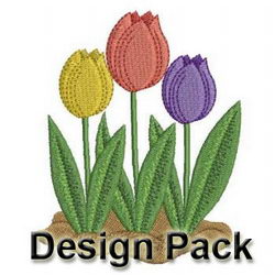 Fragrant Tulips 2 machine embroidery designs