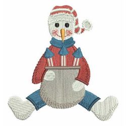 Patriotic Snowman 03 machine embroidery designs