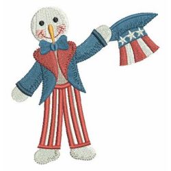 Patriotic Snowman 08 machine embroidery designs