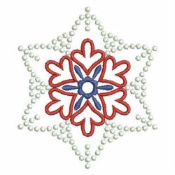 Patriotic Candlewicking Snowflake 03 machine embroidery designs