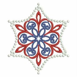 Patriotic Candlewicking Snowflake 06 machine embroidery designs