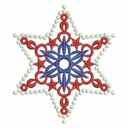 Patriotic Candlewicking Snowflake 10 machine embroidery designs